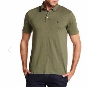 Volcom Men's Green Polo tee Shirt